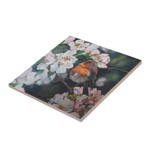 Carreau Robin aux fleurs de cerisier (Côté)