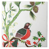 Carreau Robin de Noël Vintage (Devant)