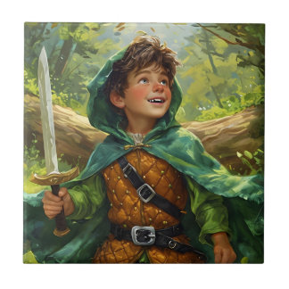 Carreau Robin des Bois représenté comme un enfant
