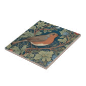 Carreau Robin d'Europe style William Morris droite (Côté)