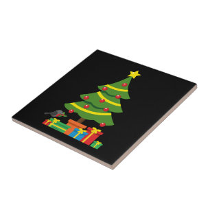 Carreau Robin Et Coloré Présents Sous Arbre De Noël