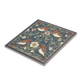 Carreau Robin Red Breast Bird style William Morris Bird (Côté)