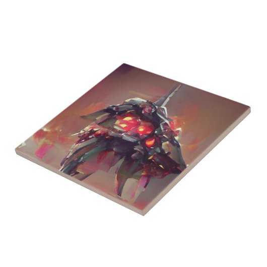 Carreau Robot de lave fière graphique art abstrait (Côté)