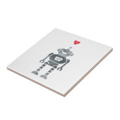 Carreau Robot joli et petit coeur rouge (Côté)