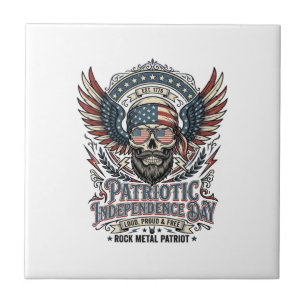Carreau Rocker du bandana patriotique Gloire ancienne Méta