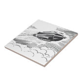 Carreau Rocket de vaisseau spatial de science-fiction vint (Côté)