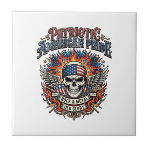 Carreau Rockeur au bandana patriotique Old Glory Musique R