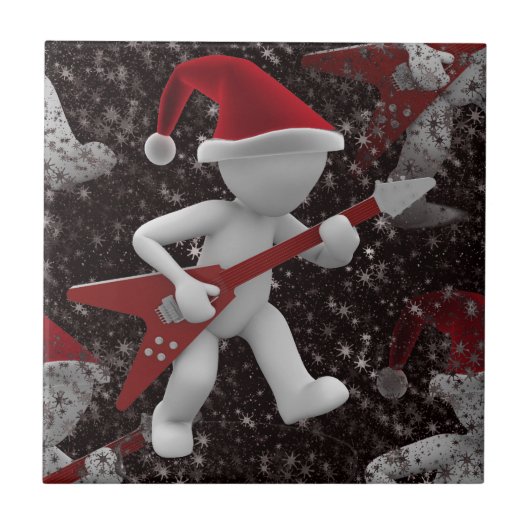 Carreau rockstar père Noël (Devant)