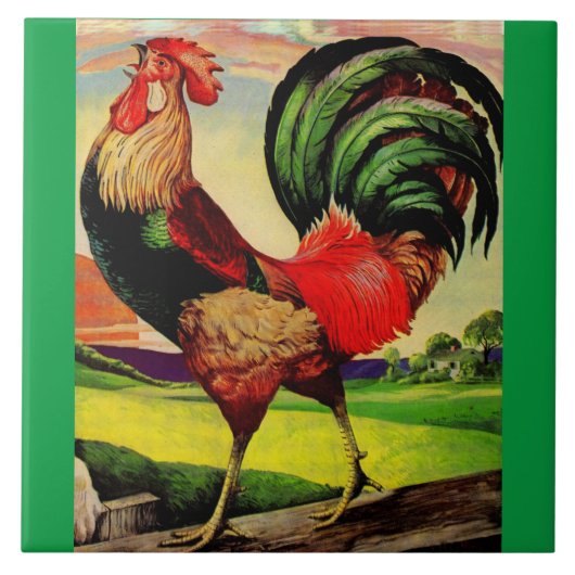 Carreau Rocky the Handsome Rooster (Devant)