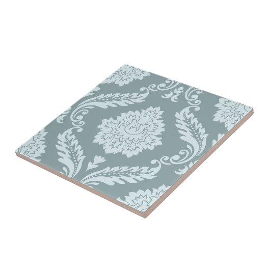 Carreau Rococo Damask Lg Pattern Duck Egg Blue+Teal (Côté)