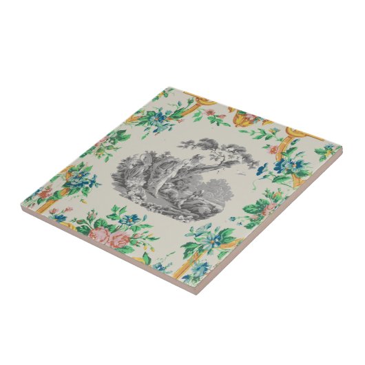 Carreau Rococo François Boucher Vignette Motif (Côté)