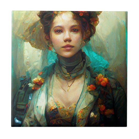 Carreau Rococo Future Imaginaire Sci-Fi (Devant)