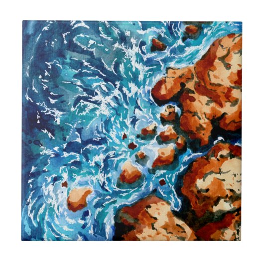 Carreau Rocs et Vagues Aérien (Devant)