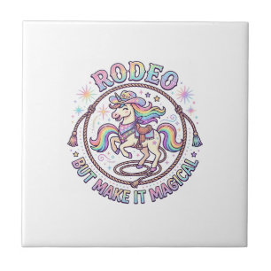 Carreau Rodéo de licorne mais rendez-le magique drôle cade