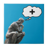 Carreau Rodin's Thinker Statue - Penser positif (Devant)