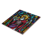 Carreau Roi médiéval en verre coloré (Côté)