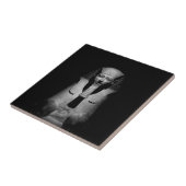 Carreau Roi pharaon noir et blanc (Côté)