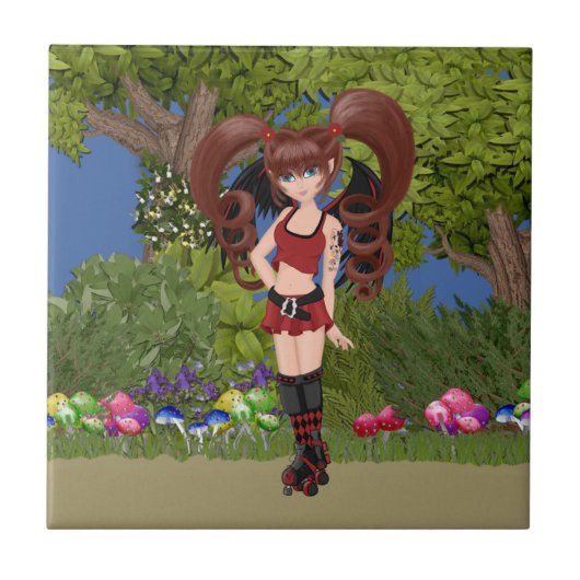 Carreau Roller Derby Anime Patinage de fée (Devant)