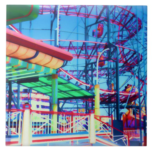 Carreau Rollercoaster Vintage couleur bonbon (Devant)