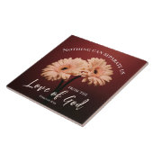 Carreau Romains 8 39 Amour de Dieu Bible Verse Rose Brown (Côté)