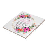 Carreau Romans 15:13 - God of Hope Bible Verse Floral (Côté)