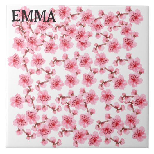 Carreau Romantic pink Cherry blosson (Devant)