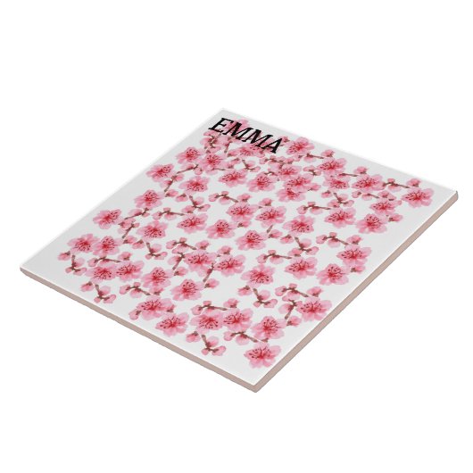 Carreau Romantic pink Cherry blosson (Côté)