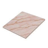 Carreau Romantic Pink & Gold Marble Effect Ceramic Tile (Côté)