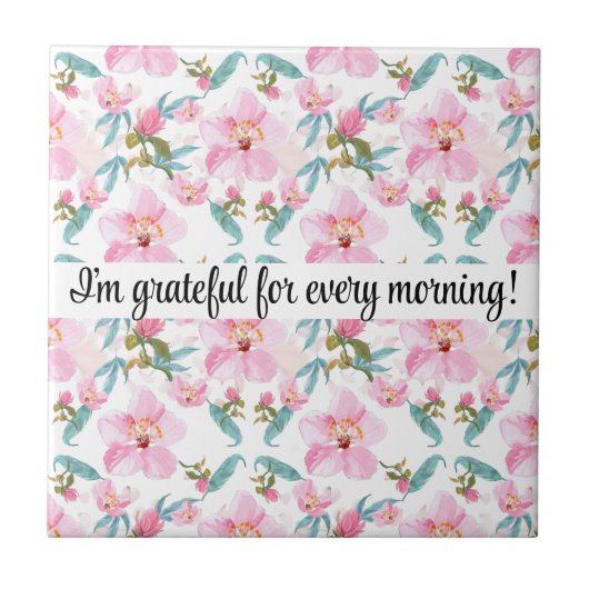 Carreau Romantic sweet cherry Blossom art (Devant)