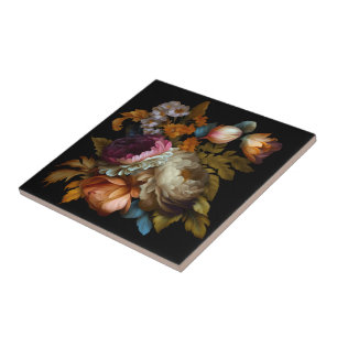 Carreau Romantique Dramatique "Vieux Monde" Floral 6