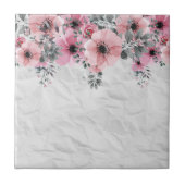 Carreau Romantique Élégante composition florale ancienne (Devant)