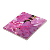 Carreau Romantique rose floral élégant hydrangeas (Côté)