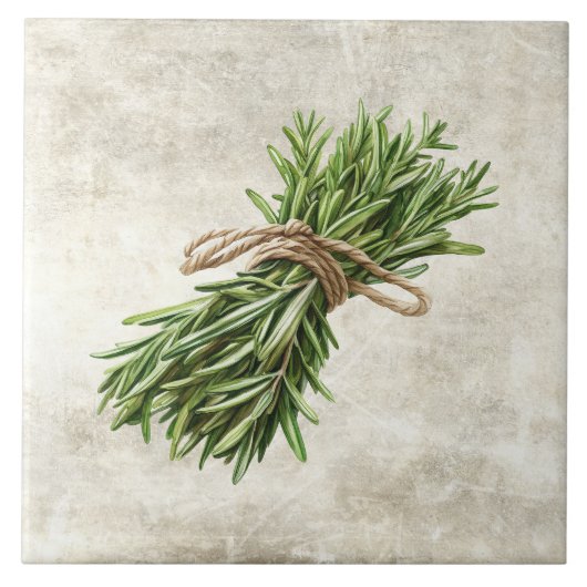 Carreau Romarin Herbes Rustiques Épices Faux (Devant)
