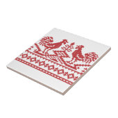 Carreau Rooster cross-stitch (Côté)