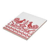 Carreau Rooster cross-stitch (Côté)