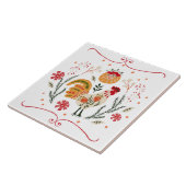 Carreau Rooster d'art populaire rustique (Côté)