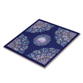Carreau rosace bleue (Côté)