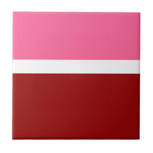 Carreau Rose Blanc Marron Rouge Bloc De Couleurs 