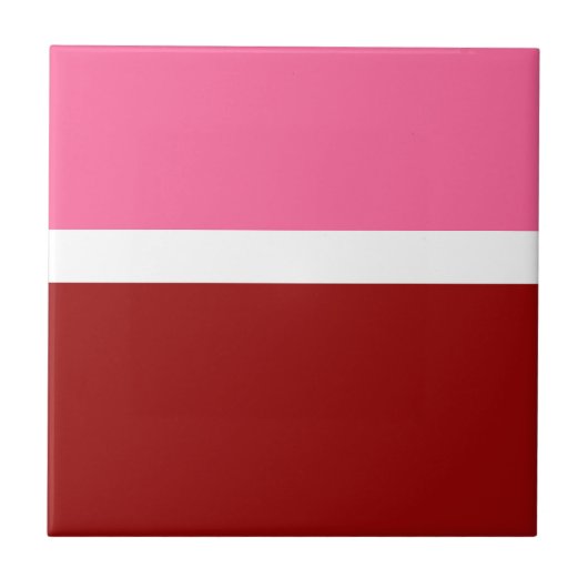 Carreau Rose Blanc Marron Rouge Bloc De Couleurs  (Devant)