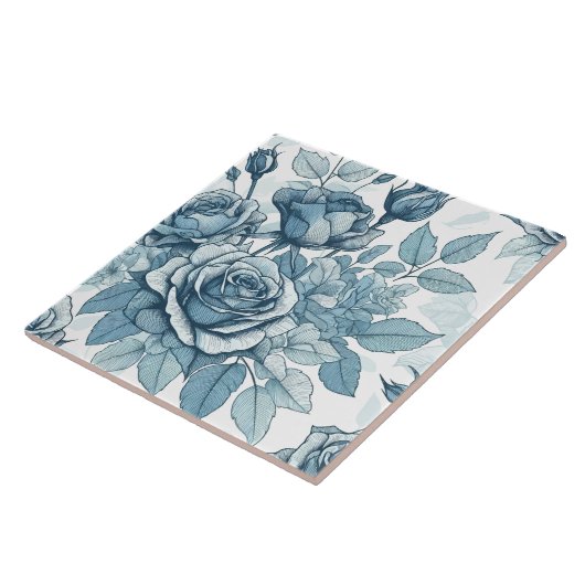 Carreau Rose bleu (Côté)