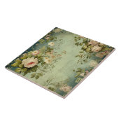 Carreau Rose Blush Vert Foncé  (Côté)