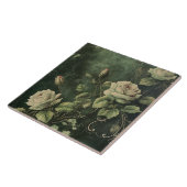 Carreau Rose Blush Vert Foncé  (Côté)