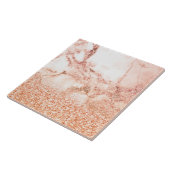 Carreau Rose chic Gold Ombre Parties scintillant Marbre (Côté)