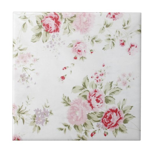 Carreau Rose chic minable floral (Devant)