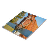 Carreau Rose Crépuscule | Cheval de course Pur-sang (Côté)