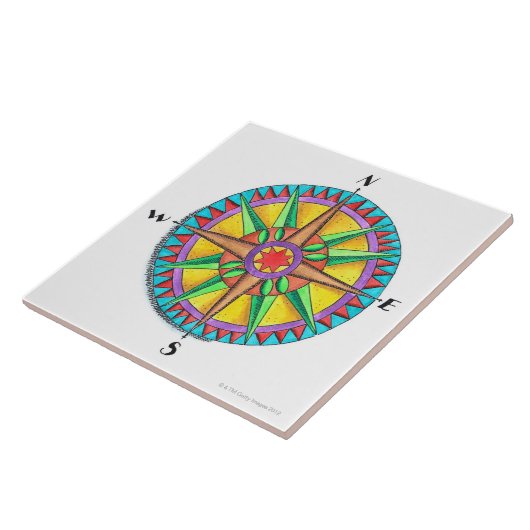 Carreau Rose de boussole (Côté)