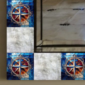 Carreau Rose de boussole avec bordure de défilement