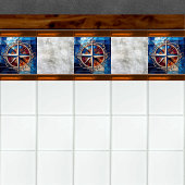 Carreau Rose de boussole avec bordure de défilement