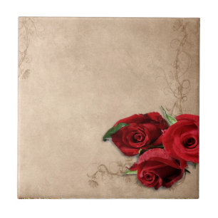 Carreau Rose de brandy vintage