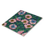 Carreau Rose de chien et papillons (Côté)